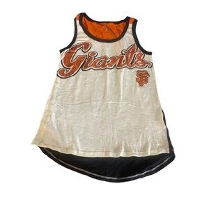GLITTER BLING SF San Francisco Giants Baseball Tank Top Size Small GUC #6679